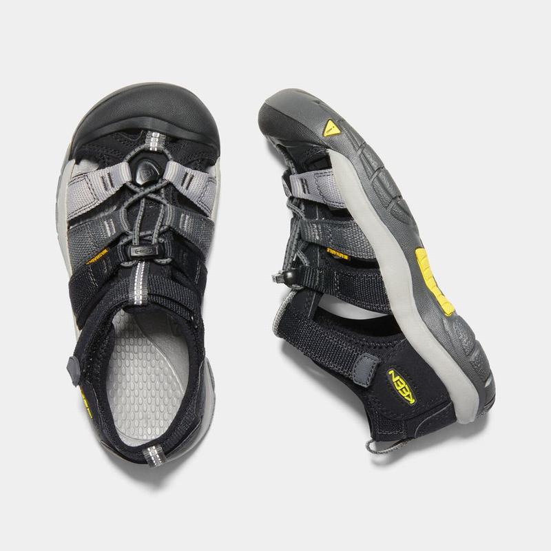 Keen Newport H2 Kids Sandals Black Stockists NZ (9571-DKAOM)